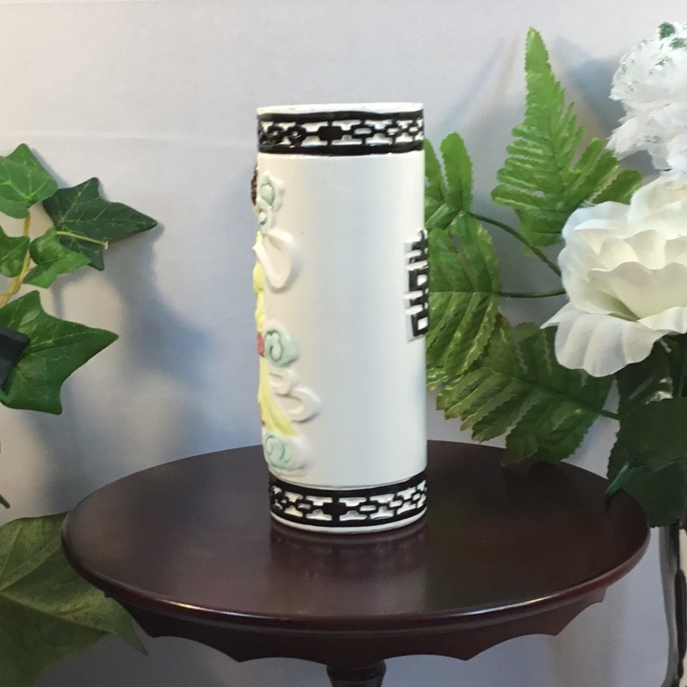 🇺🇸🇺🇸JAPANESE PORCELAIN ORCHID VASE #R-93🇺🇸🇺🇸 - Picture 3 of 7